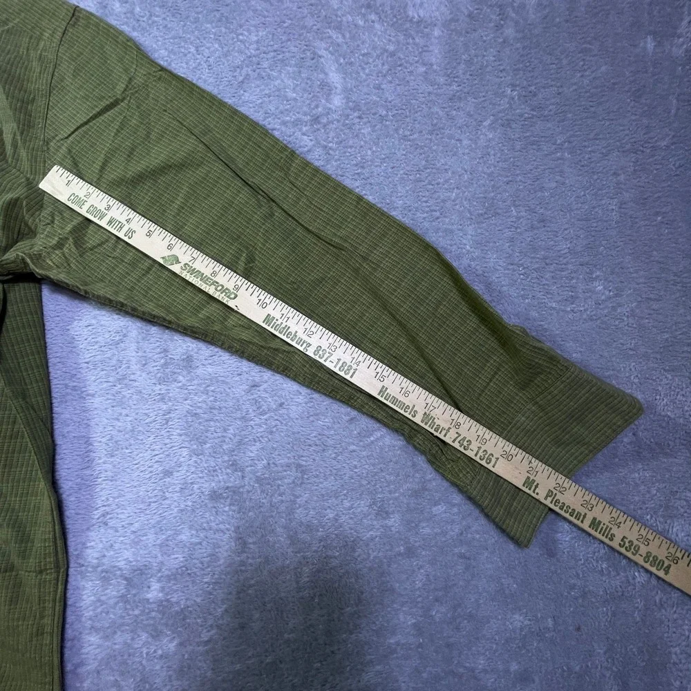 The North Face Mens Long Sleeve‎ Button Up Shirt Green Plaid XXLT XX Large Tall